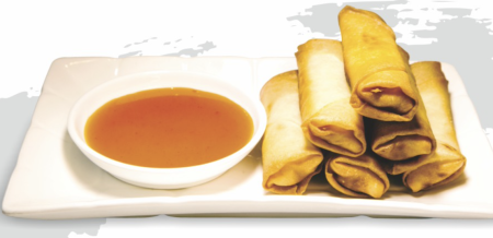 Crispy fried pork & veg spring rolls (6)