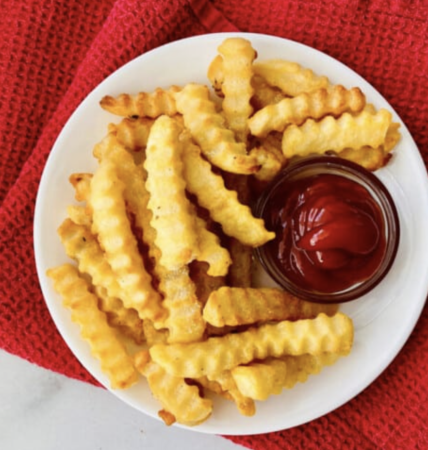 Fried crinkle fries