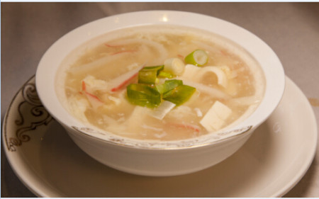 Seafood tofu soup with egg