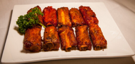 Garlic flavoured pork ribs