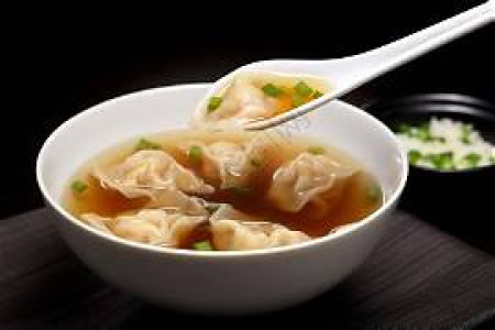 Chinese vegetable with chicken wonton soup